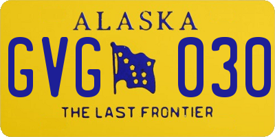 AK license plate GVG030