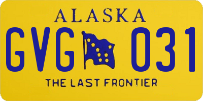 AK license plate GVG031