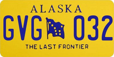 AK license plate GVG032