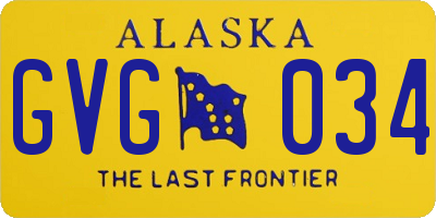 AK license plate GVG034