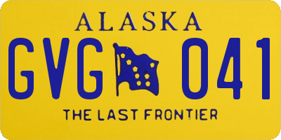 AK license plate GVG041