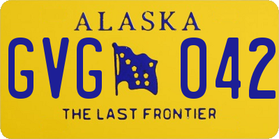 AK license plate GVG042