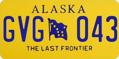 AK license plate GVG043