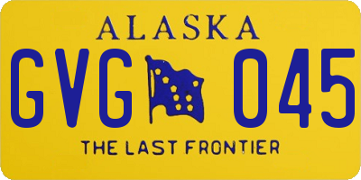 AK license plate GVG045