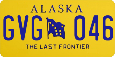 AK license plate GVG046