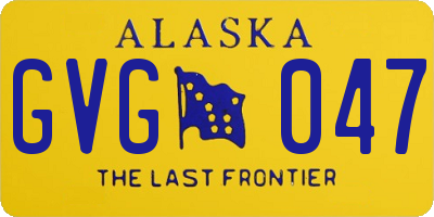 AK license plate GVG047