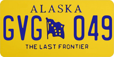 AK license plate GVG049