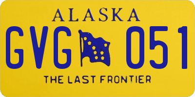 AK license plate GVG051