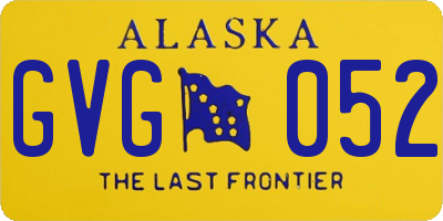 AK license plate GVG052