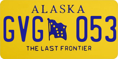 AK license plate GVG053