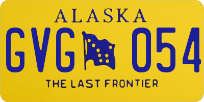 AK license plate GVG054