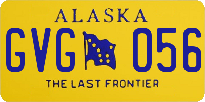 AK license plate GVG056