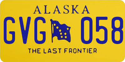 AK license plate GVG058