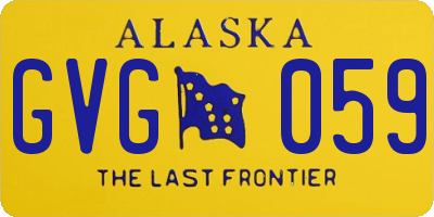 AK license plate GVG059