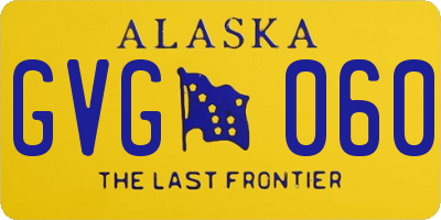 AK license plate GVG060