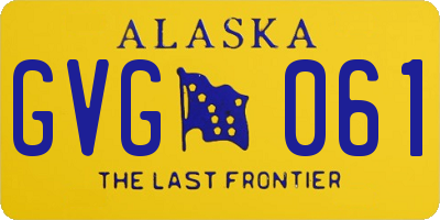 AK license plate GVG061