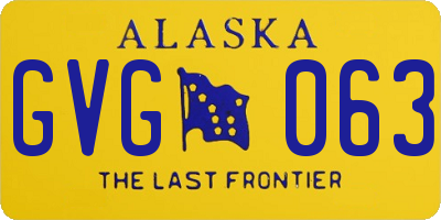 AK license plate GVG063