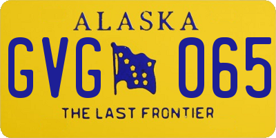 AK license plate GVG065