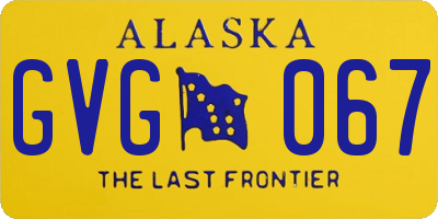 AK license plate GVG067