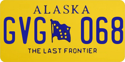 AK license plate GVG068