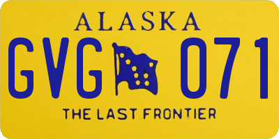 AK license plate GVG071