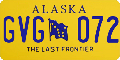 AK license plate GVG072