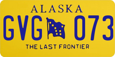 AK license plate GVG073