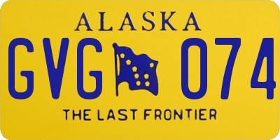 AK license plate GVG074