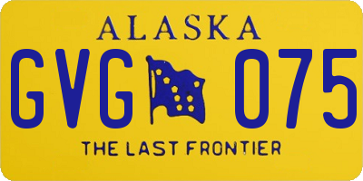 AK license plate GVG075