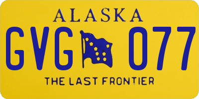 AK license plate GVG077