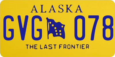 AK license plate GVG078