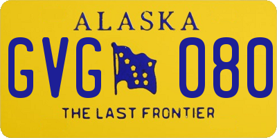 AK license plate GVG080