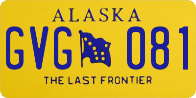 AK license plate GVG081