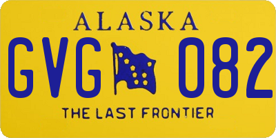 AK license plate GVG082