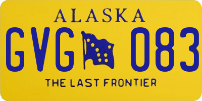 AK license plate GVG083