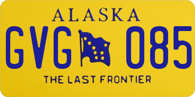 AK license plate GVG085