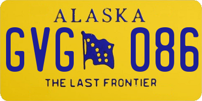 AK license plate GVG086