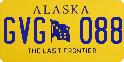 AK license plate GVG088