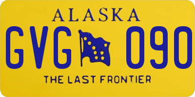 AK license plate GVG090