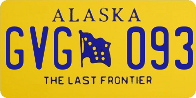 AK license plate GVG093