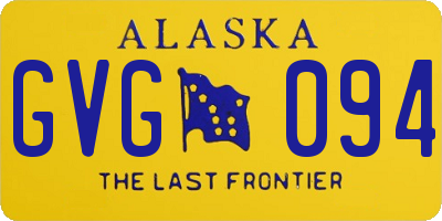 AK license plate GVG094