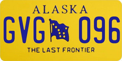 AK license plate GVG096