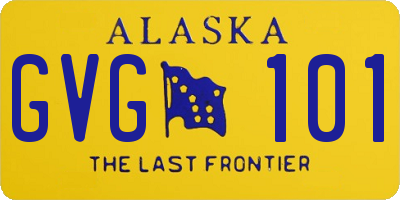 AK license plate GVG101