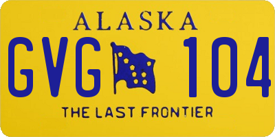 AK license plate GVG104