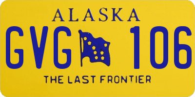 AK license plate GVG106