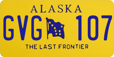 AK license plate GVG107