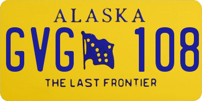 AK license plate GVG108