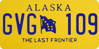 AK license plate GVG109