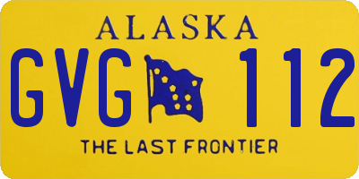 AK license plate GVG112