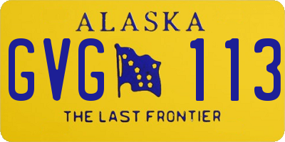 AK license plate GVG113